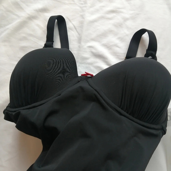 NWT Spanx Bra-llelujah Soft Chain Slimming Tankini Swim Top Size 6 D/DD - Picture 8 of 15